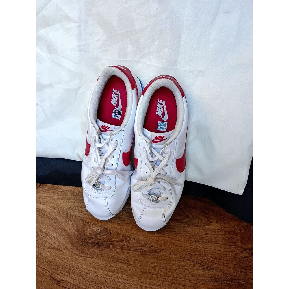 Nike Cortez Basic Leather OG Forrest Gump White Red Blue Mens 12 882254-164 - Picture 2 of 10